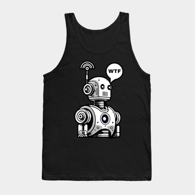 Robot Becomes Aware Tank Top by ArtFactoryAI